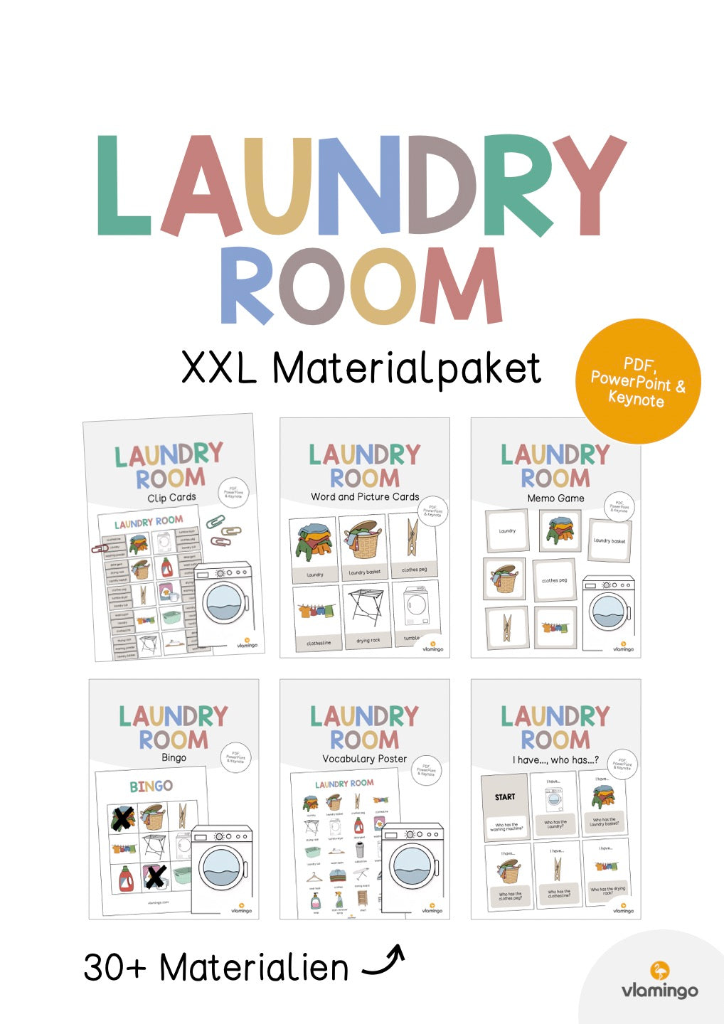 Laundry Room / Waschraum: XXL Materialpaket für den Englischunterricht