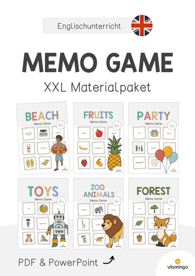 Memo Game: XXL Materialpaket für den Englischunterricht