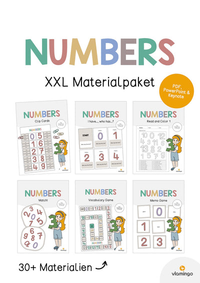 Numbers / Zahlen: XXL Materialpaket für den Englischunterricht