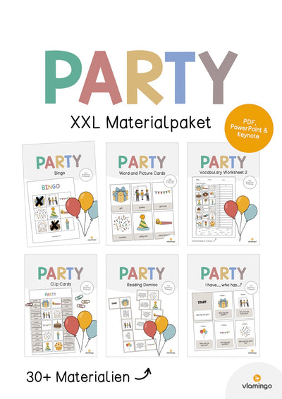 Party: XXL Materialpaket für den Englischunterricht