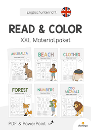 Read and Color: XXL Materialpaket für den Englischunterricht