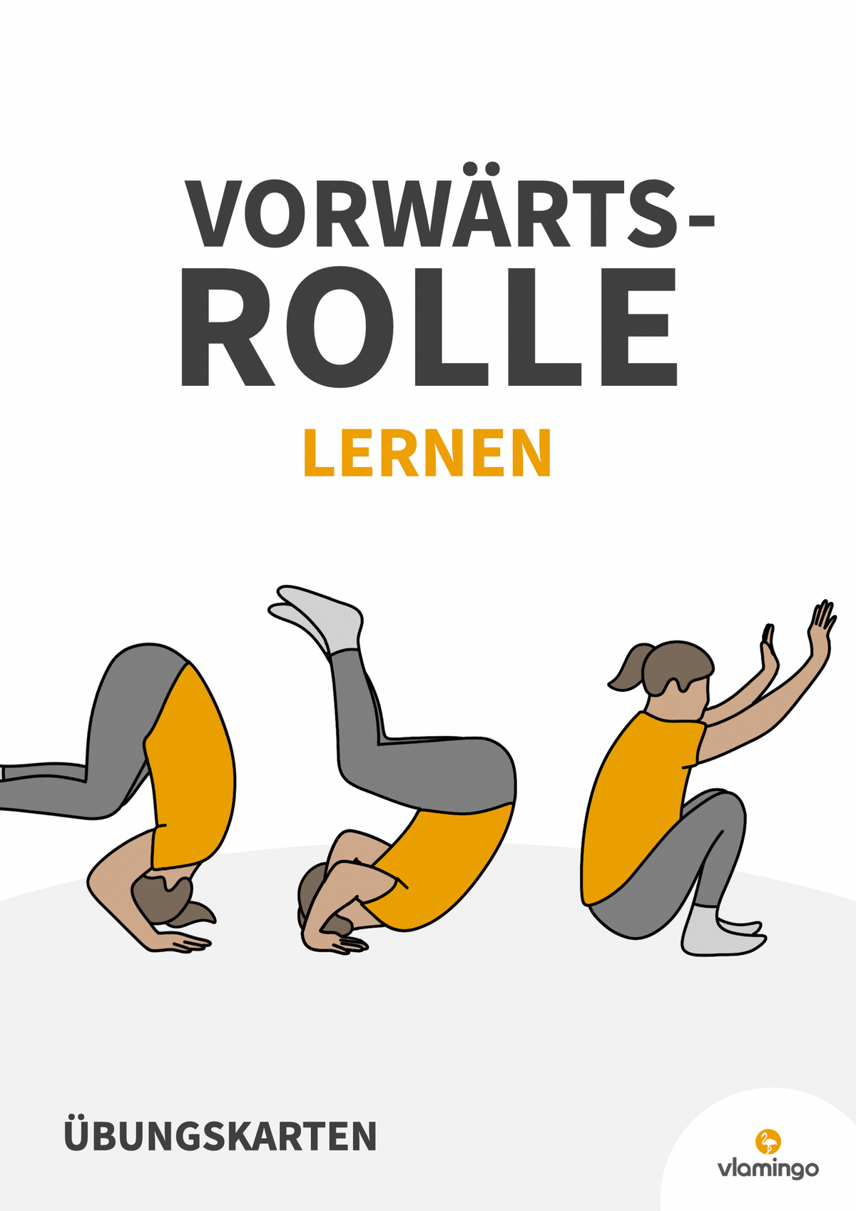Rolle vorwärts: Übungskarten für den Sportunterricht (Vorwärtsrolle)