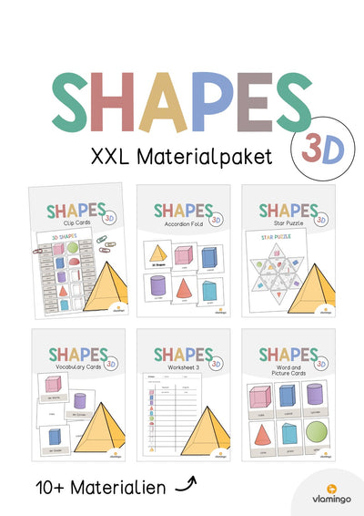 3D Shapes / 3D-Körper: XXL Materialpaket für den Englischunterricht