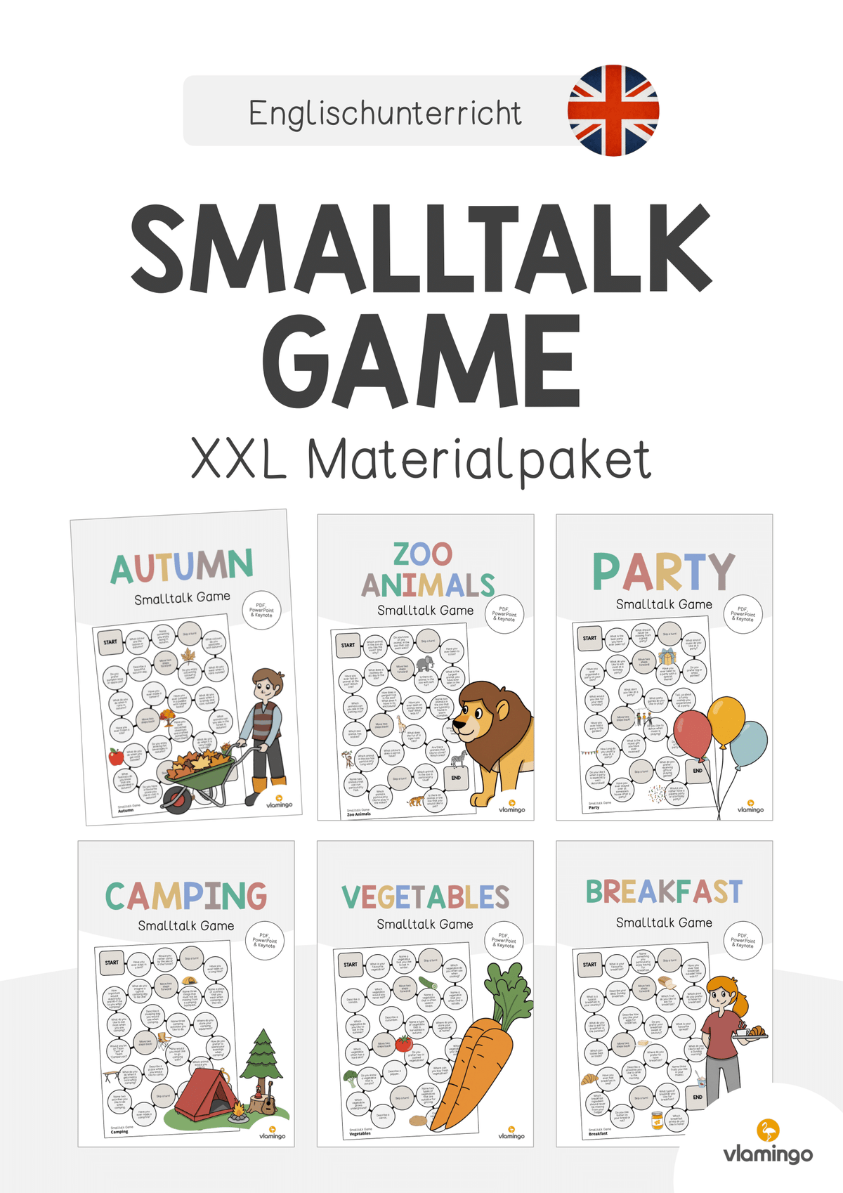 Smalltalk Game: XXL Materialpaket für den Englischunterricht