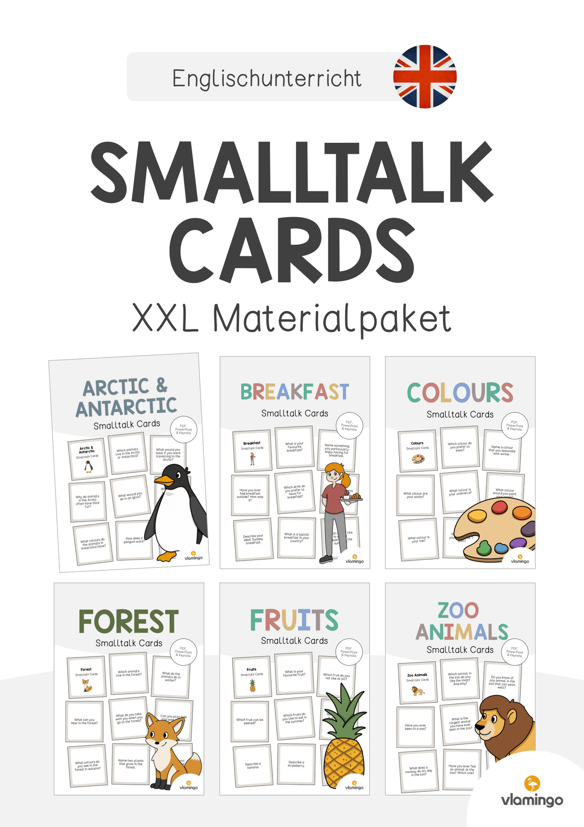 Smalltalk Cards: XXL Materialpaket für den Englischunterricht