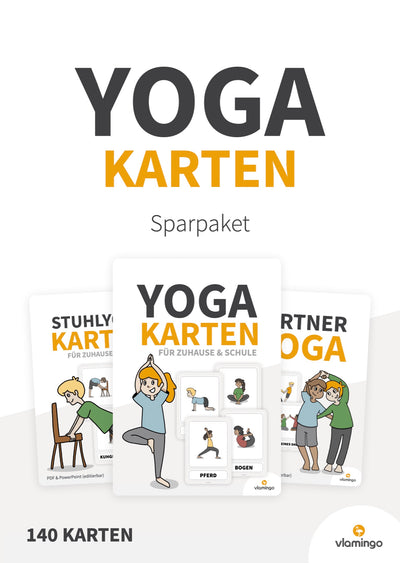 Sparpaket: 140 Yoga-Karten für Kinder (Kinderyoga)