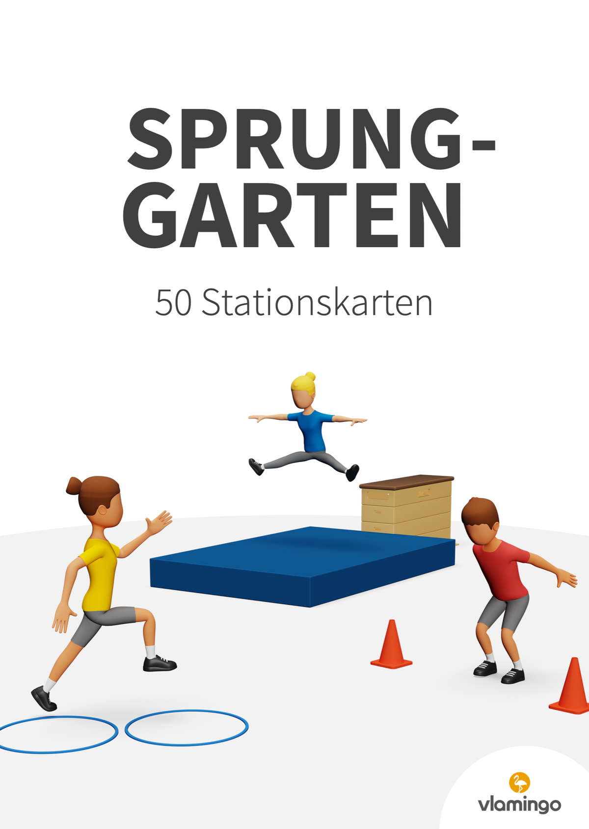 Sprunggarten: 50 Stationskarten für den Sportunterricht
