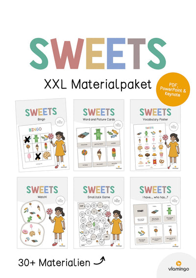 Sweets / Süßigkeiten: XXL Materialpaket für den Englischunterricht