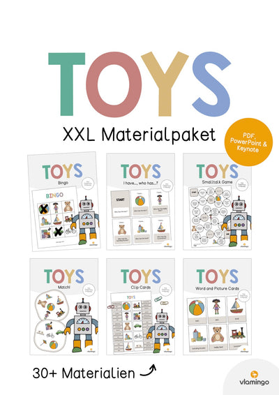 Toys / Spielzeuge: XXL Materialpaket für den Englischunterricht