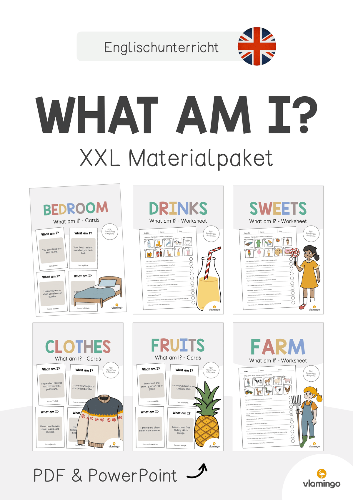 What am I: XXL Materialpaket für den Englischunterricht
