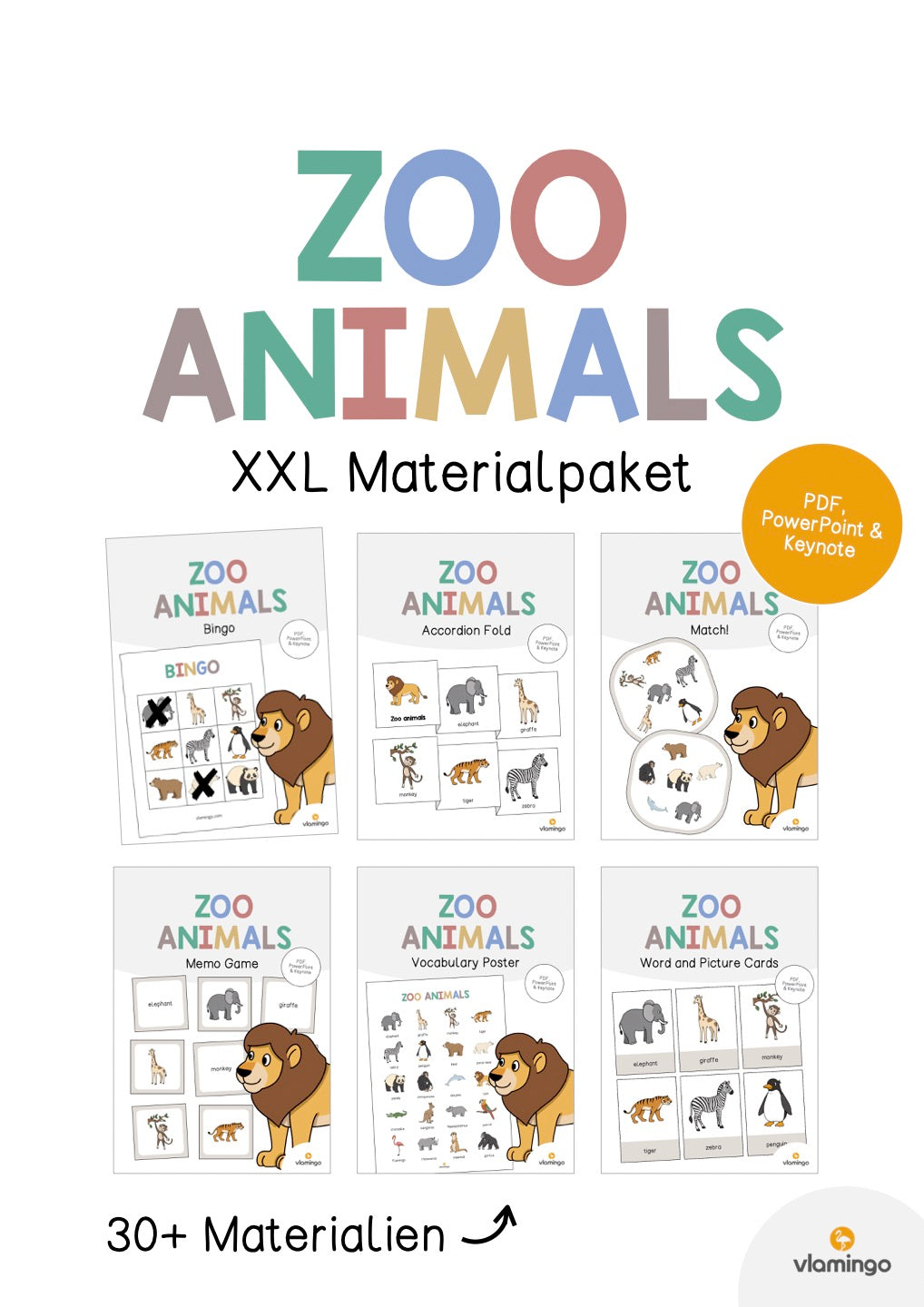 Zoo Animals / Zootiere: XXL Materialpaket für den Englischunterricht