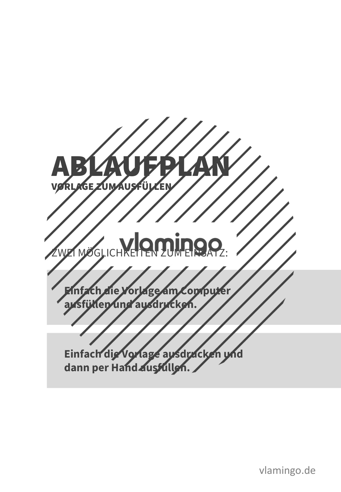 Ablaufplan für Unterrichtsstunden (Vorlage zum Ausfüllen)