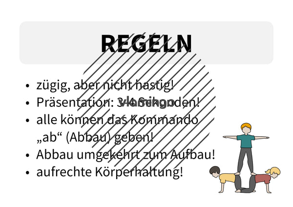 Akrobatik: 120 Karten & Editor für den Sportunterricht