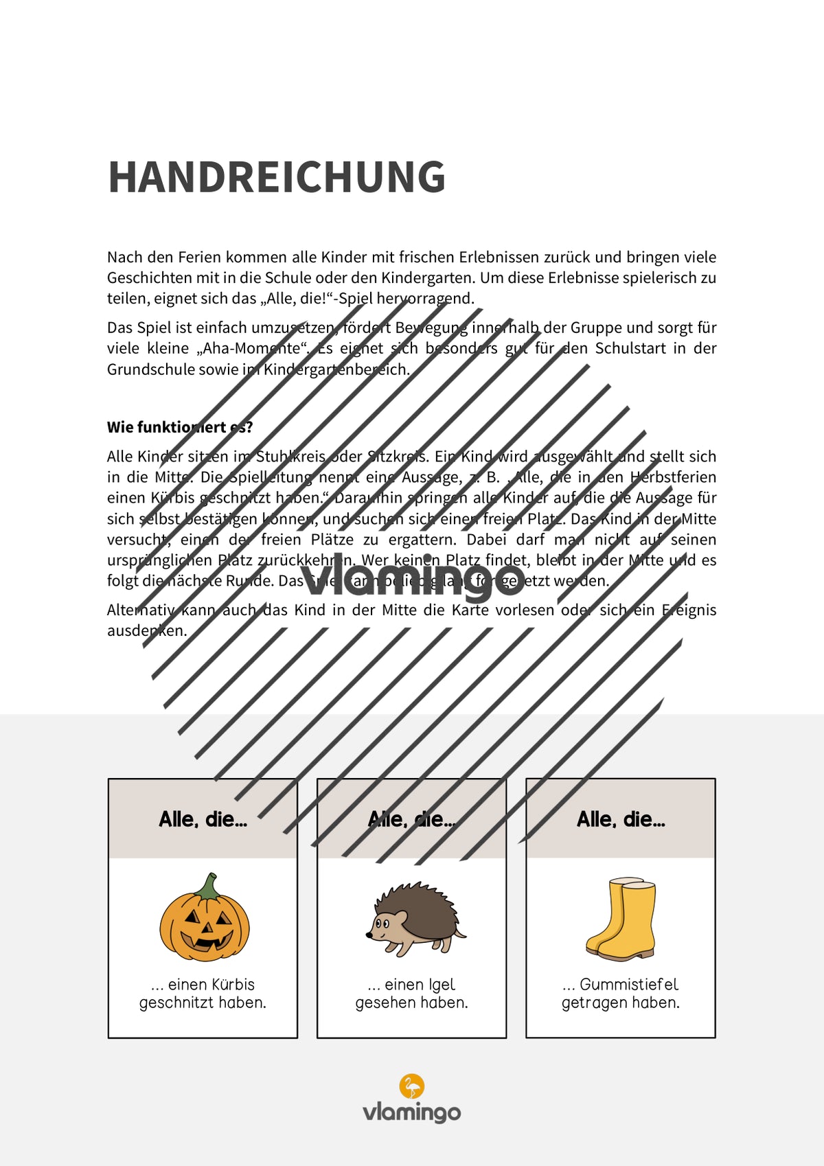 Alle, die... - Spiel für den Schulstart nach den Herbstferien
