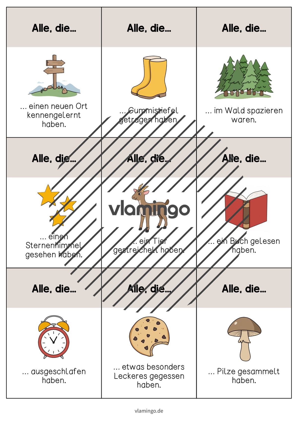 Alle, die... - Spiel für den Schulstart nach den Herbstferien