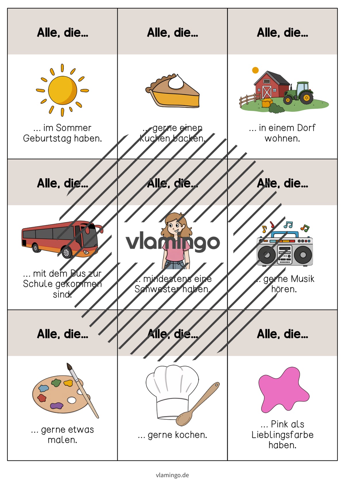 Alle, die... - Kennenlernspiel für den Schulstart