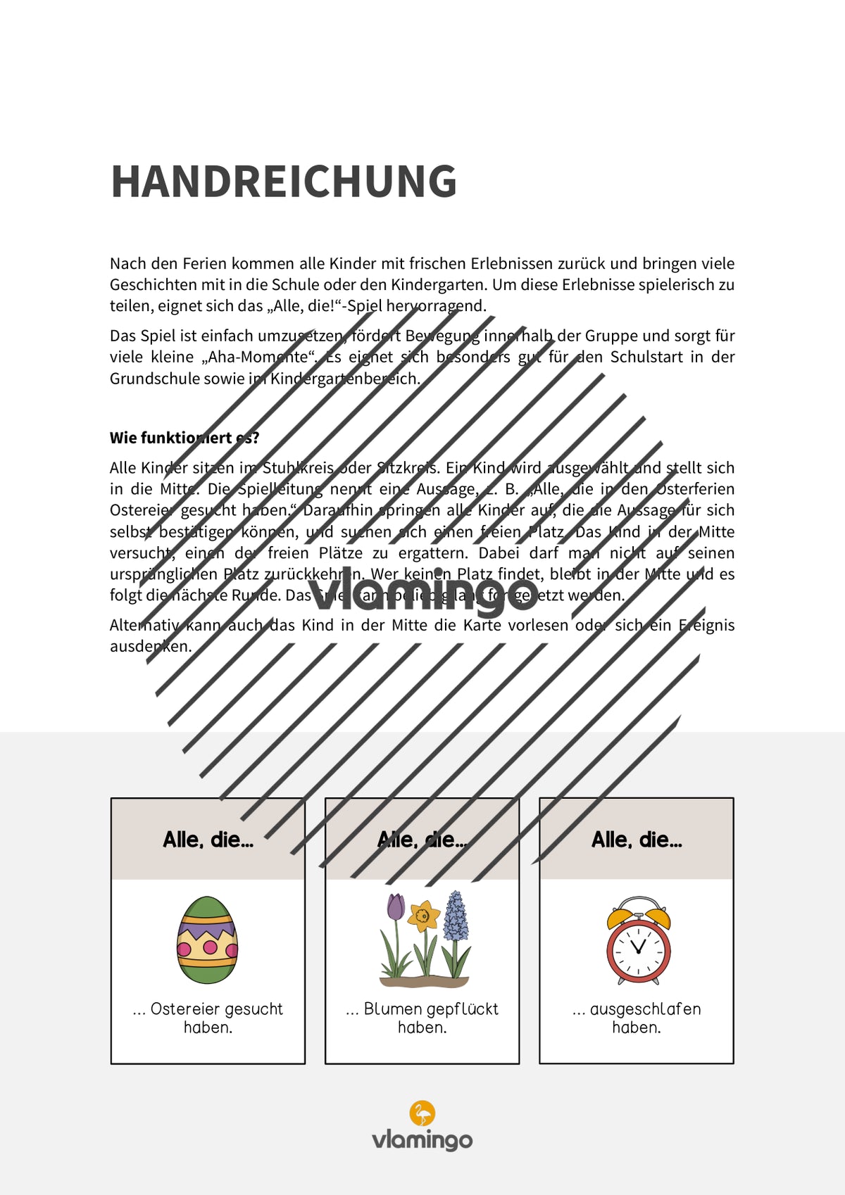 Alle, die... - Bewegungsspiel nach den Osterferien (Kindergarten & Schule)