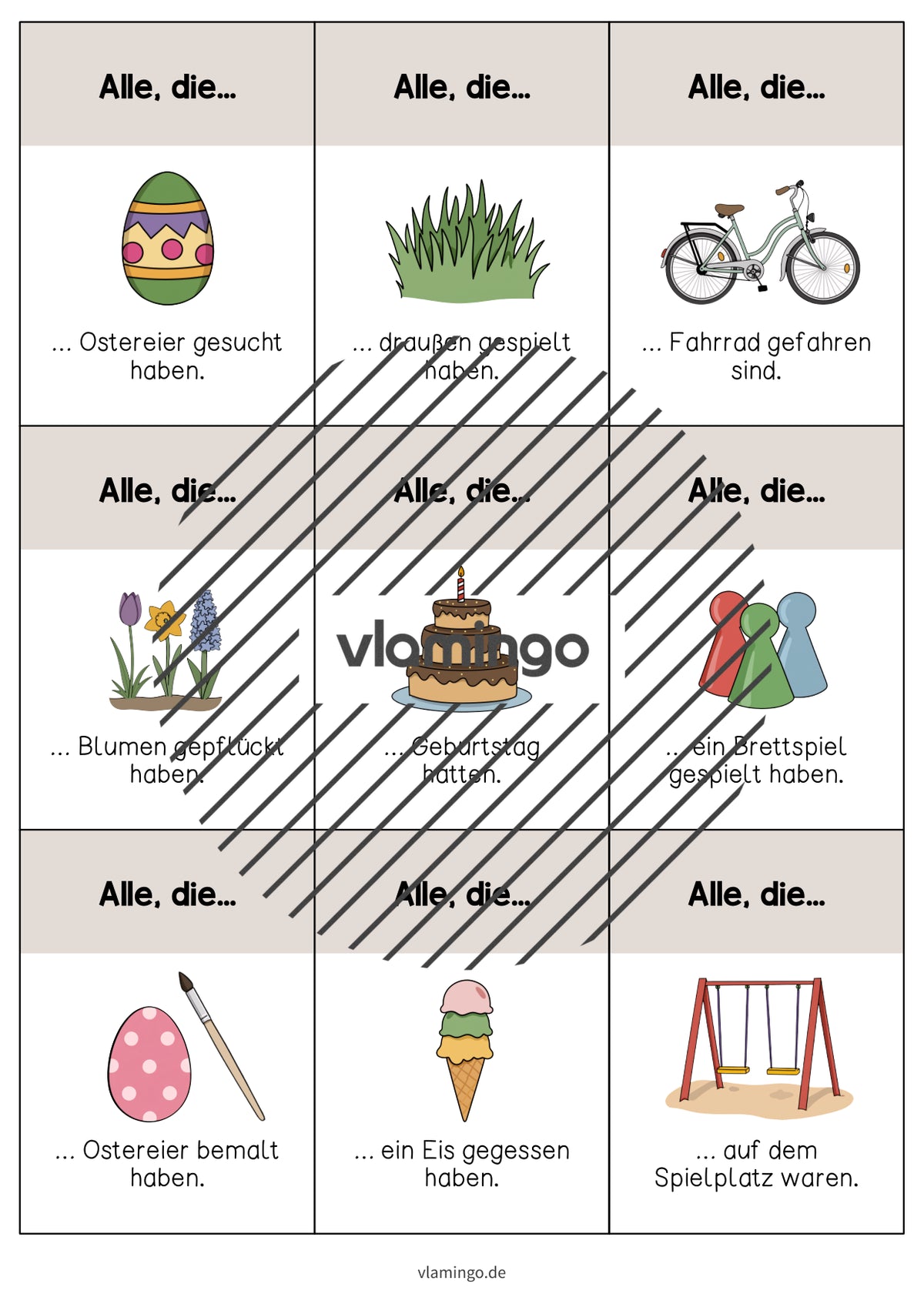 Alle, die... - Bewegungsspiel nach den Osterferien (Kindergarten & Schule)