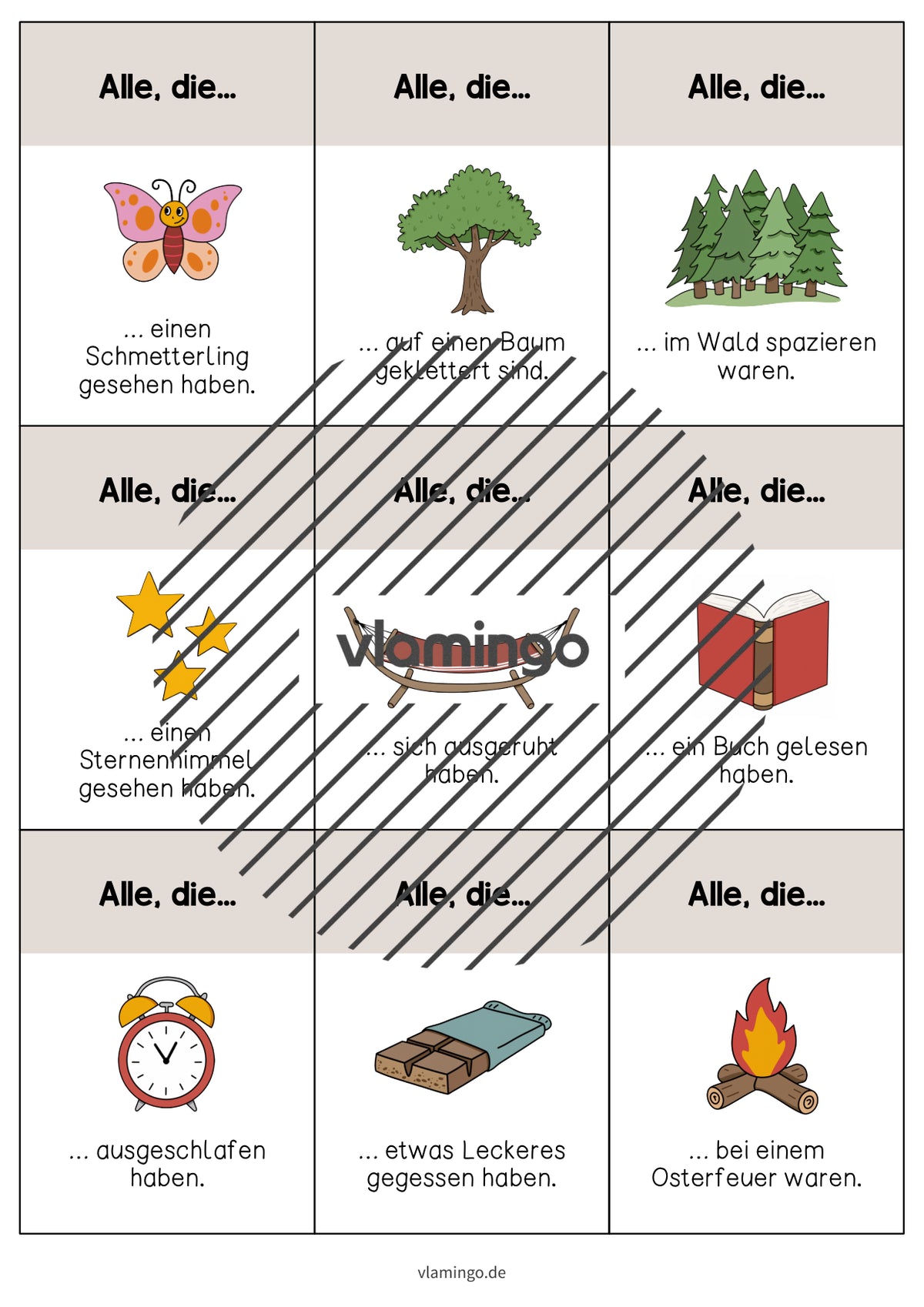 Alle, die... - Bewegungsspiel nach den Osterferien (Kindergarten & Schule)
