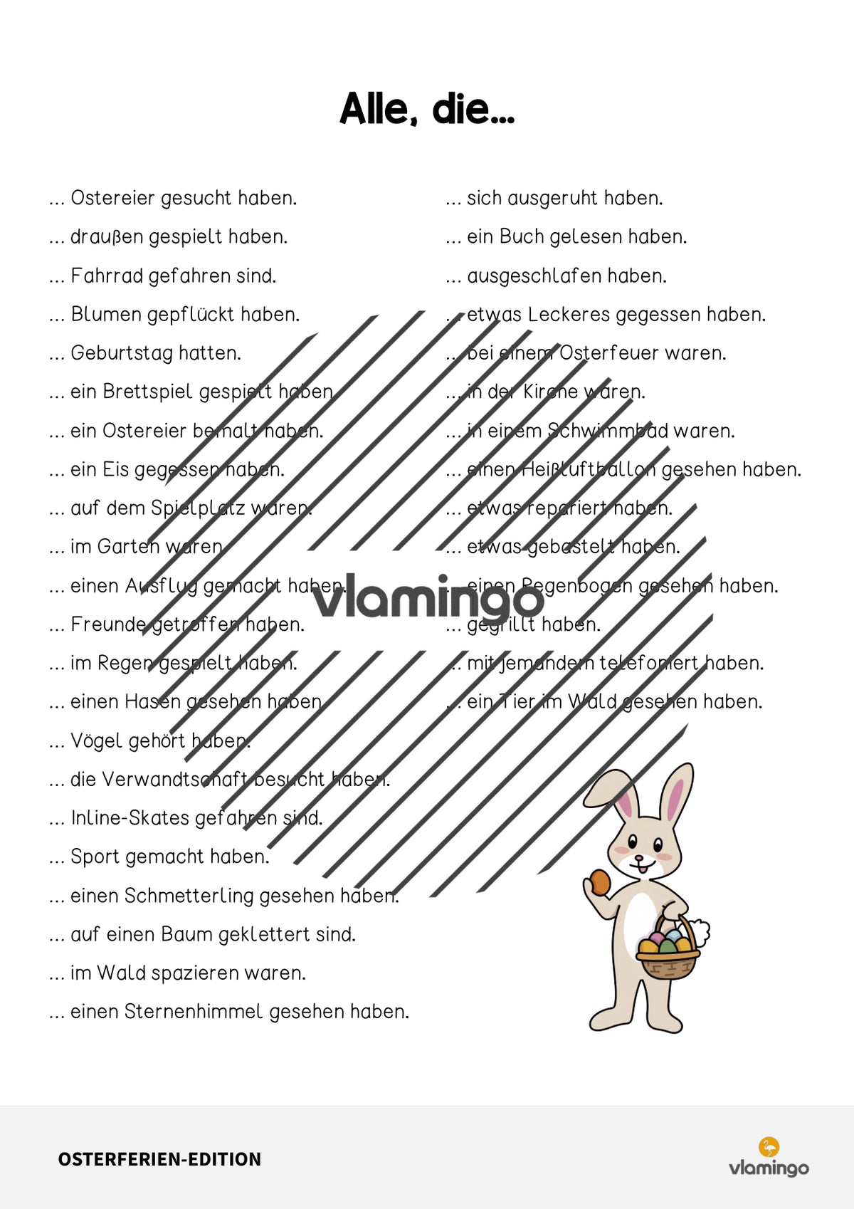 Alle, die... - Bewegungsspiel nach den Osterferien (Kindergarten & Schule)