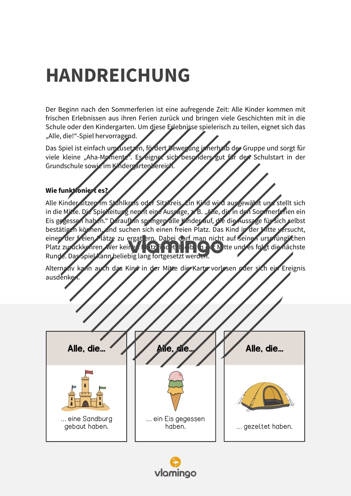 Alle, die... - Bewegungsspiel für den Schulstart nach den Sommerferien (Schule & Kindergarten)