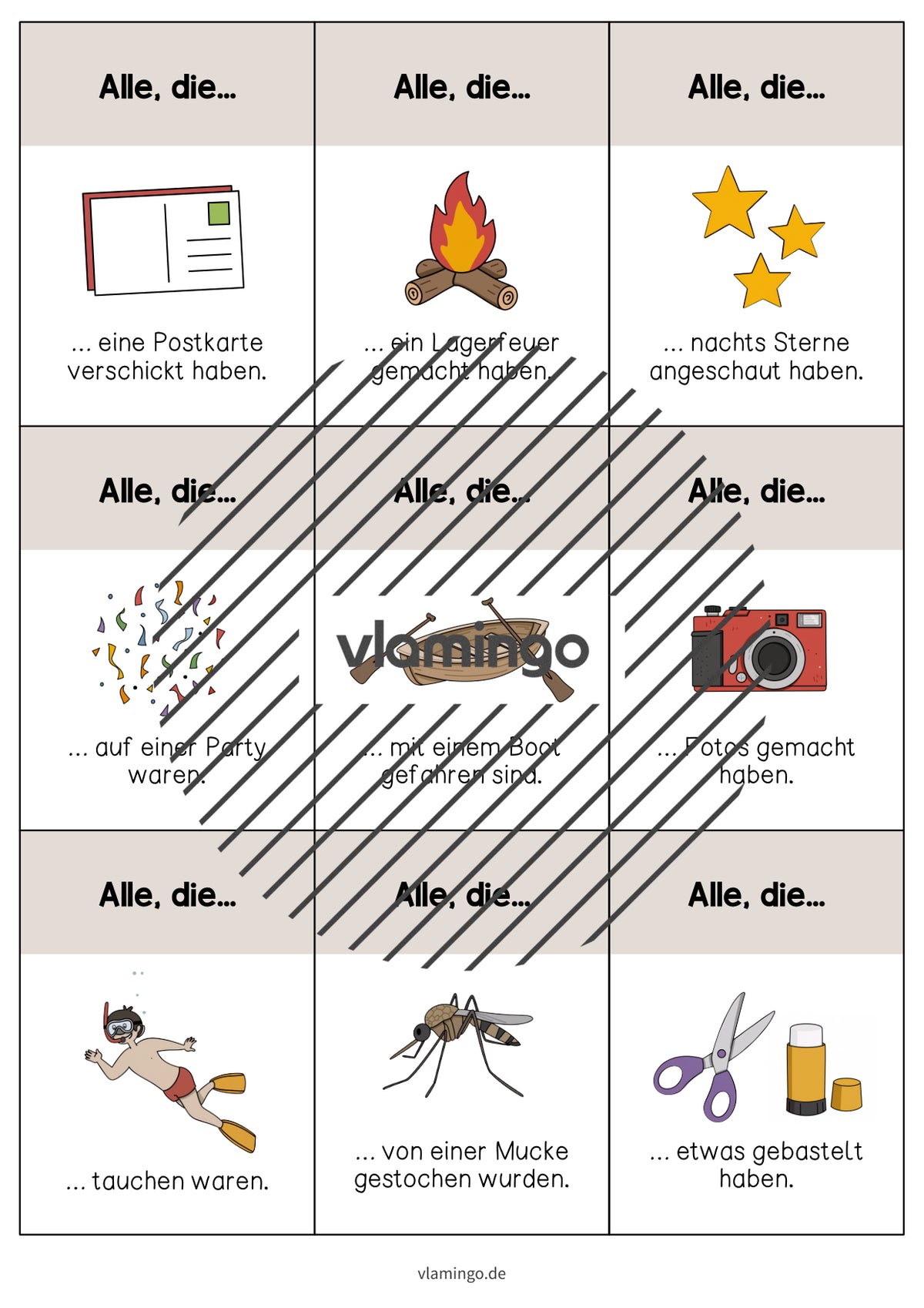 Alle, die... - Bewegungsspiel für den Schulstart nach den Sommerferien (Schule & Kindergarten)