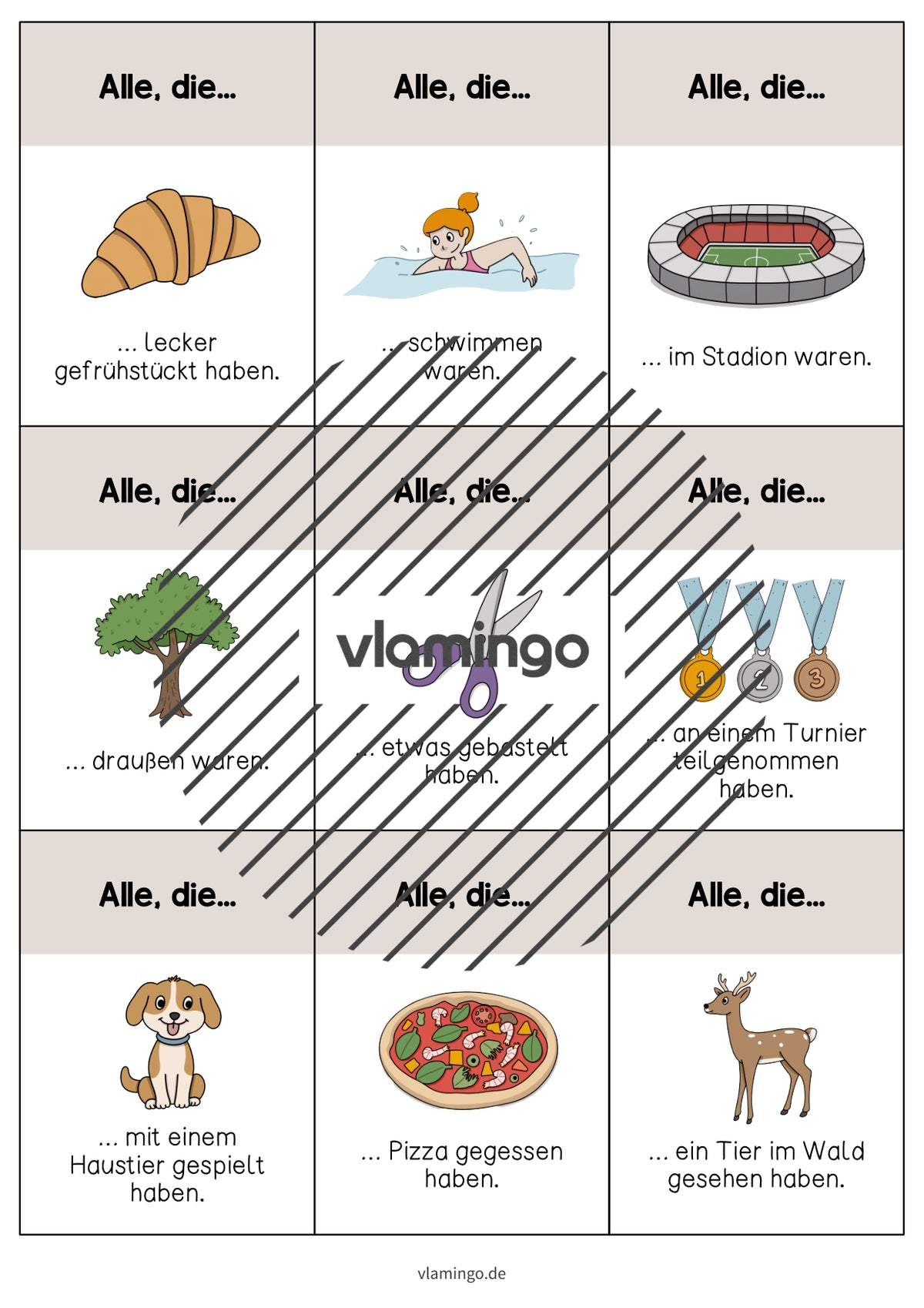 Alle, die... - Spiel für den Morgenkreis nach dem Wochenende