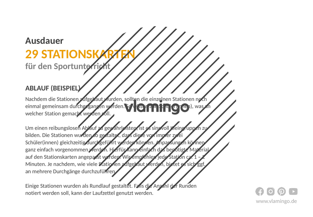 Ausdauer: 29 Stationskarten für den Sportunterricht