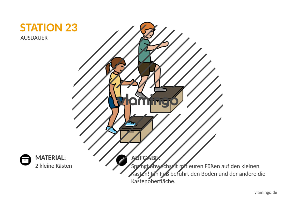 Ausdauer: 29 Stationskarten für den Sportunterricht