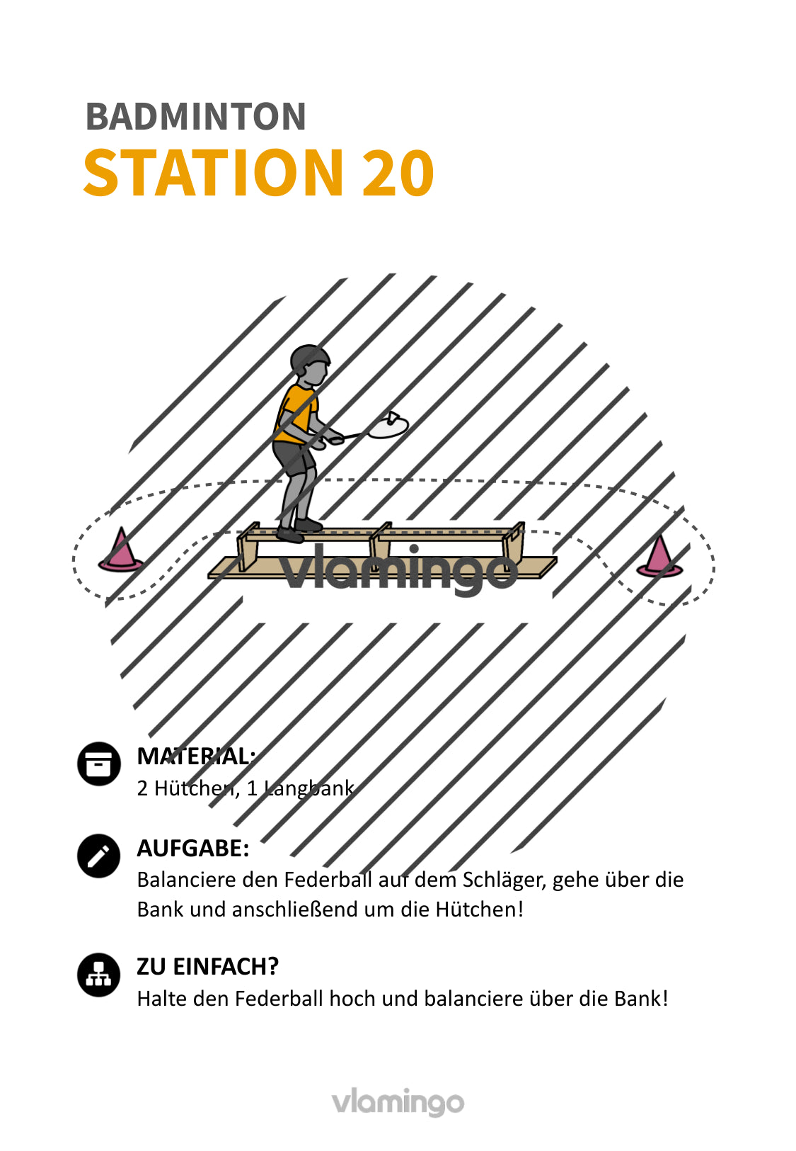 Federball & Badminton: 30+ Stationskarten für den Sportunterricht