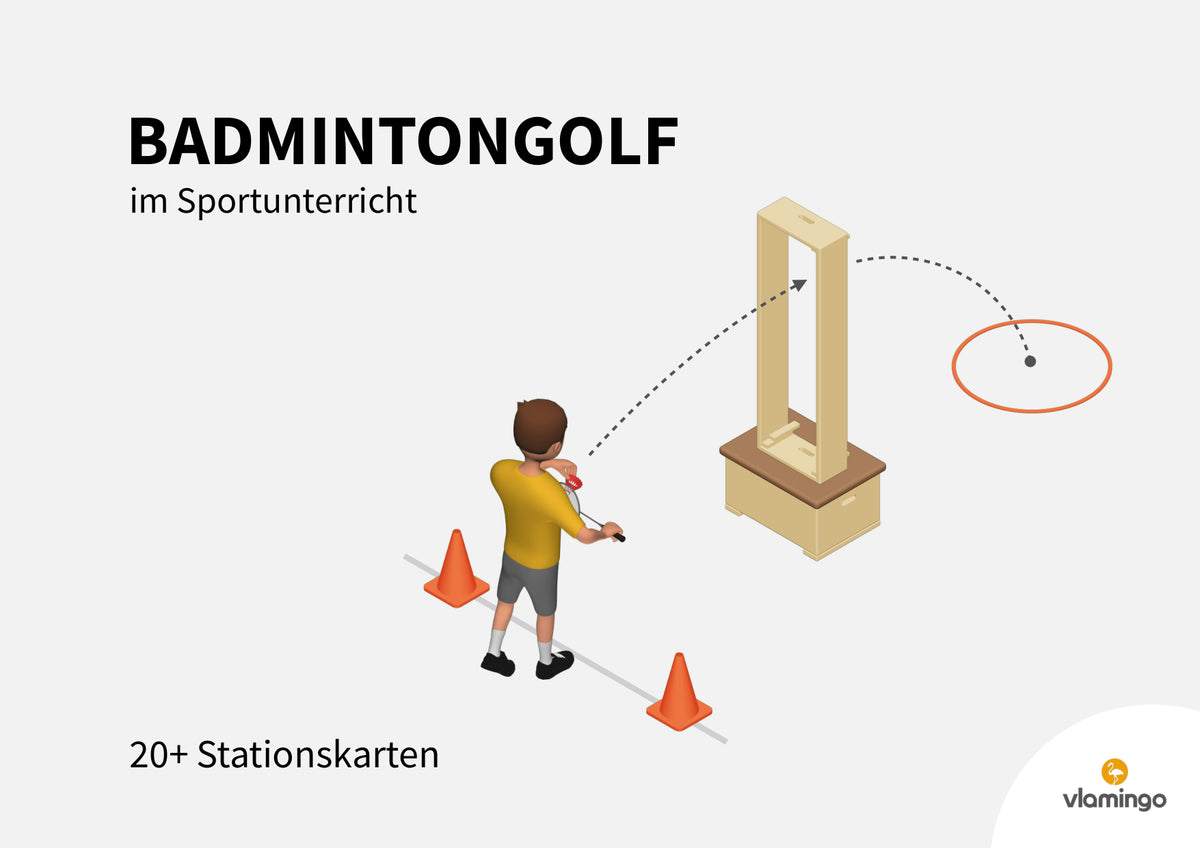 Badmintongolf: 25+ Stationskarten für den Sportunterricht