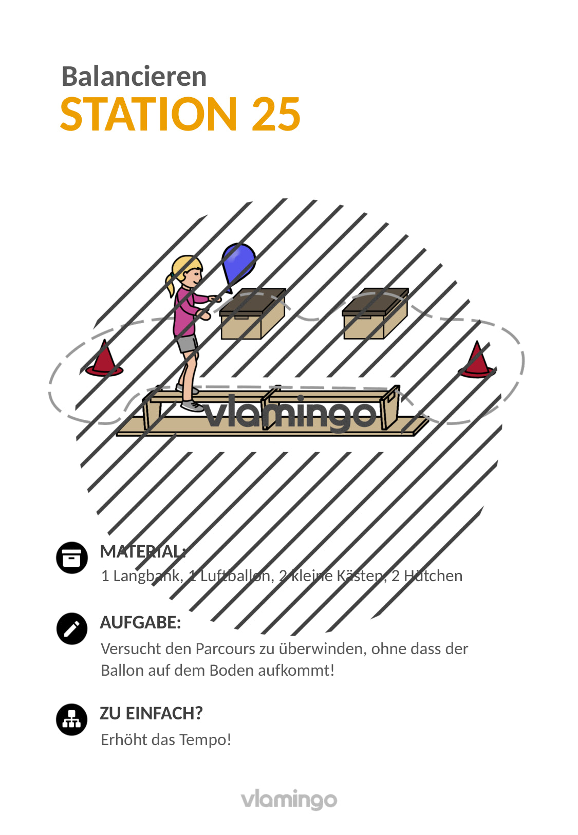 Balancieren: 38 Stationskarten für den Sportunterricht (Wagnis-, Koordinations- & Gleichgewichtsübungen)