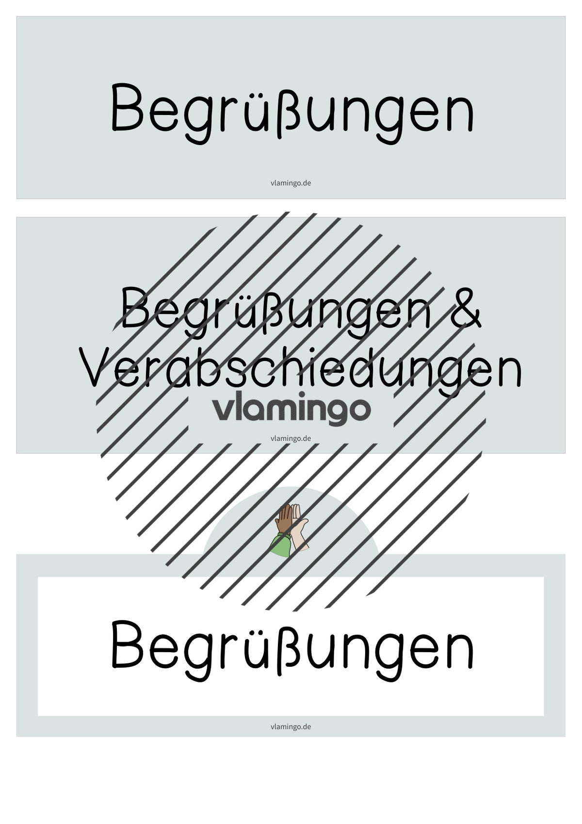 Begrüßungen: Plakate & Bildkarten für den Klassenraum