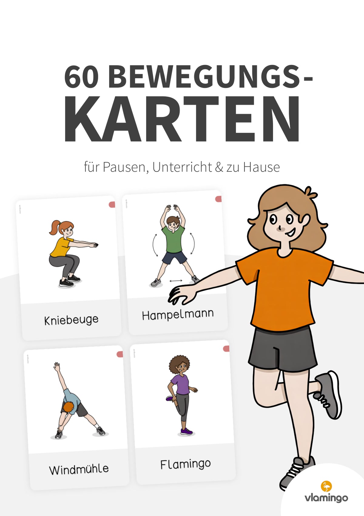 60 Bewegungskarten für Pausen, den Unterricht & Zuhause