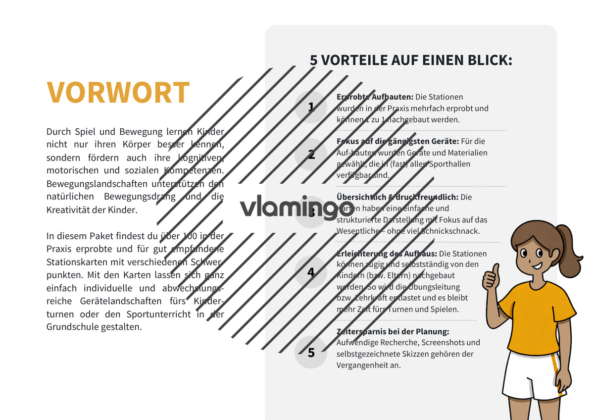 Bewegungslandschaften: 100 Stationskarten (Kinderturnen & Sportunterricht) – Paket 2