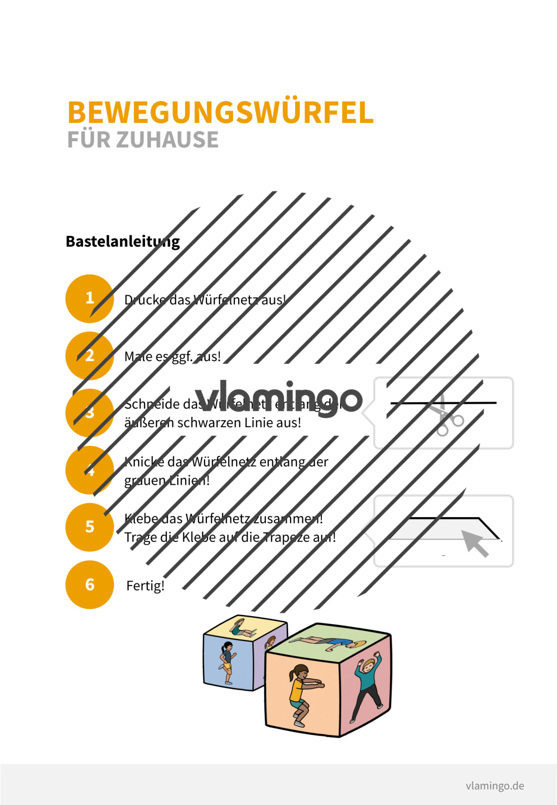 Bewegungswürfel für Zuhause - vlamingo