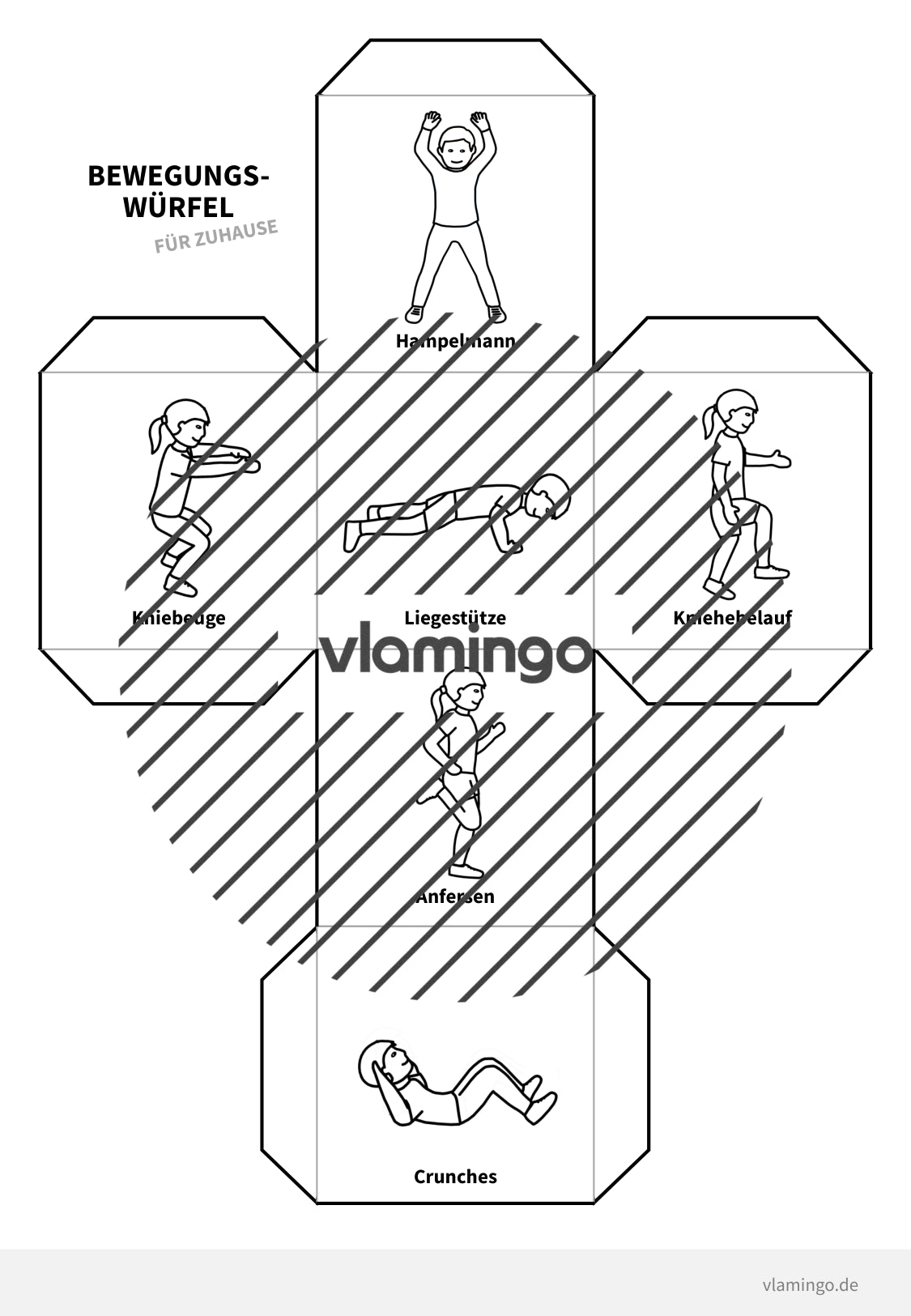Bewegungswürfel für Zuhause - vlamingo