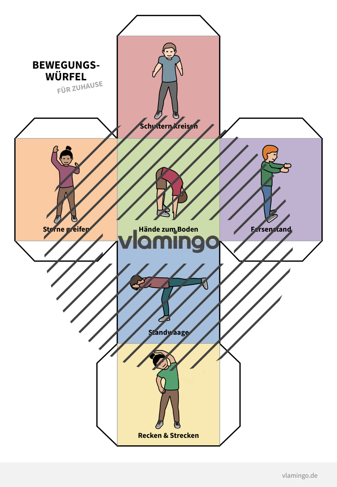 Bewegungswürfel für Zuhause - vlamingo