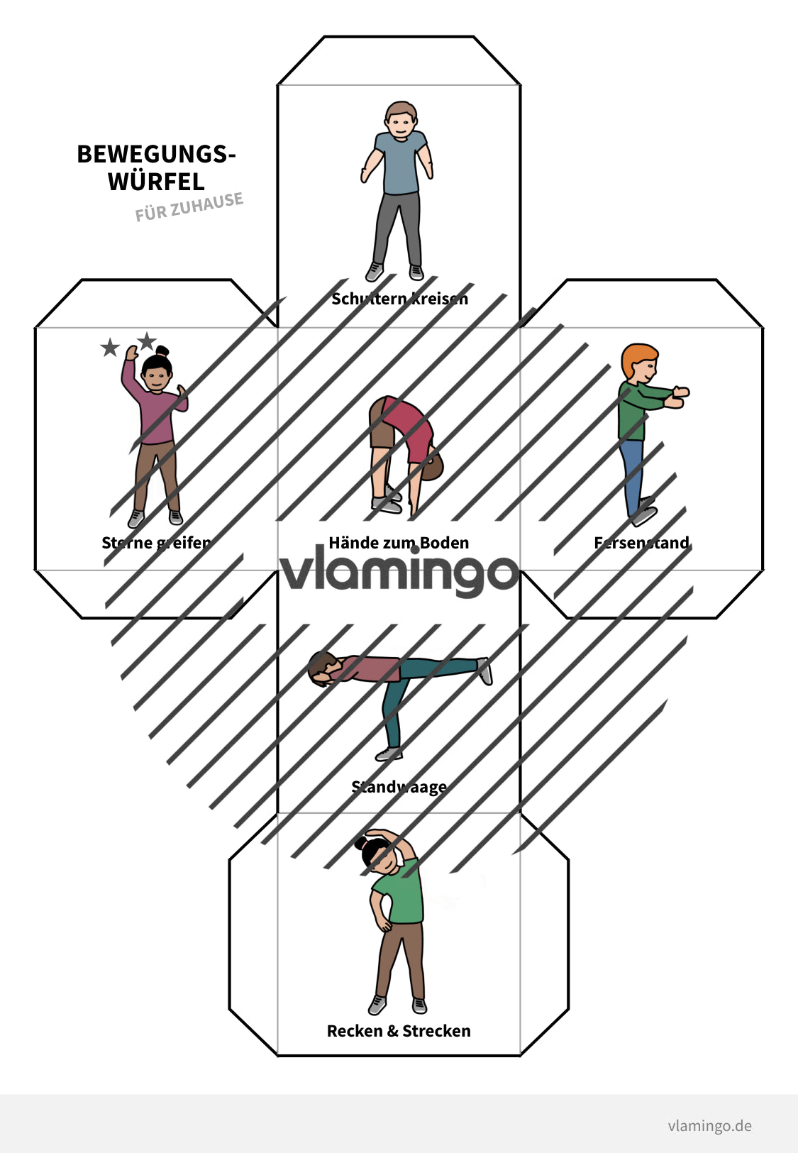 Bewegungswürfel für Zuhause - vlamingo