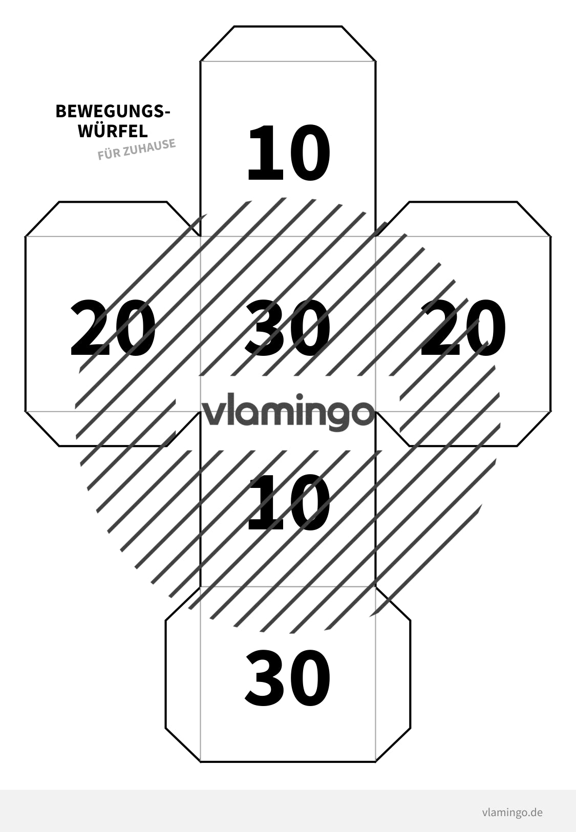 Bewegungswürfel für Zuhause - vlamingo