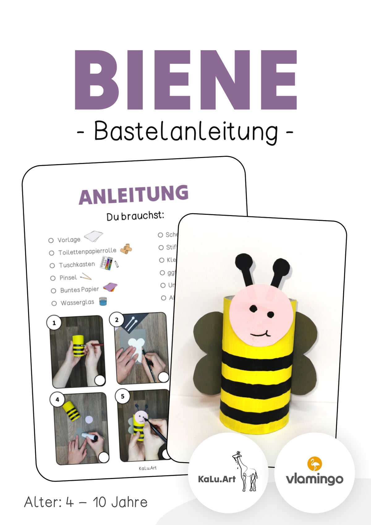 Biene: Bastelidee für die Osterzeit