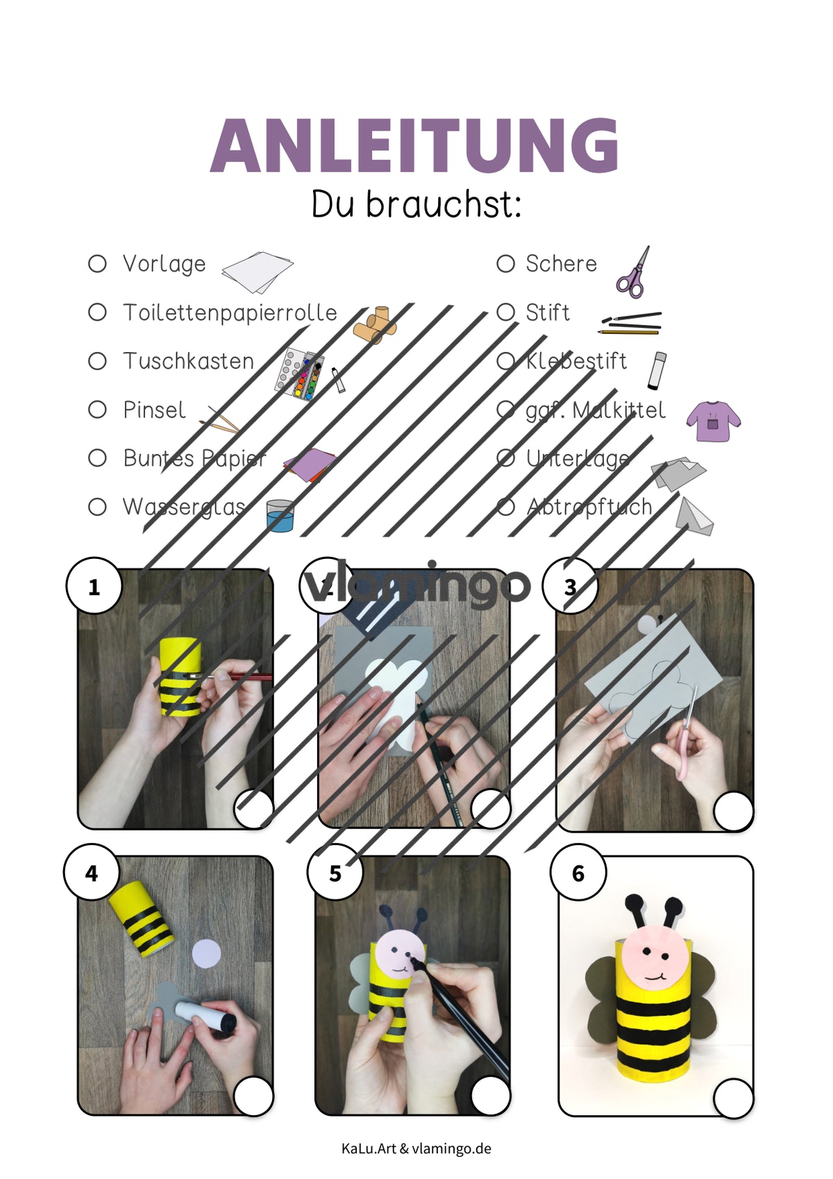 Biene: Bastelidee für die Osterzeit