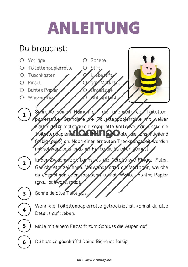 Abeja: idea de manualidad para la época de Pascua