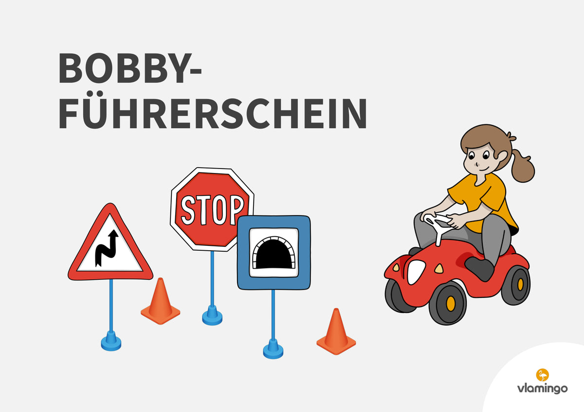 Bobby-Führerschein: Rutschauto fahren in der Sporthalle