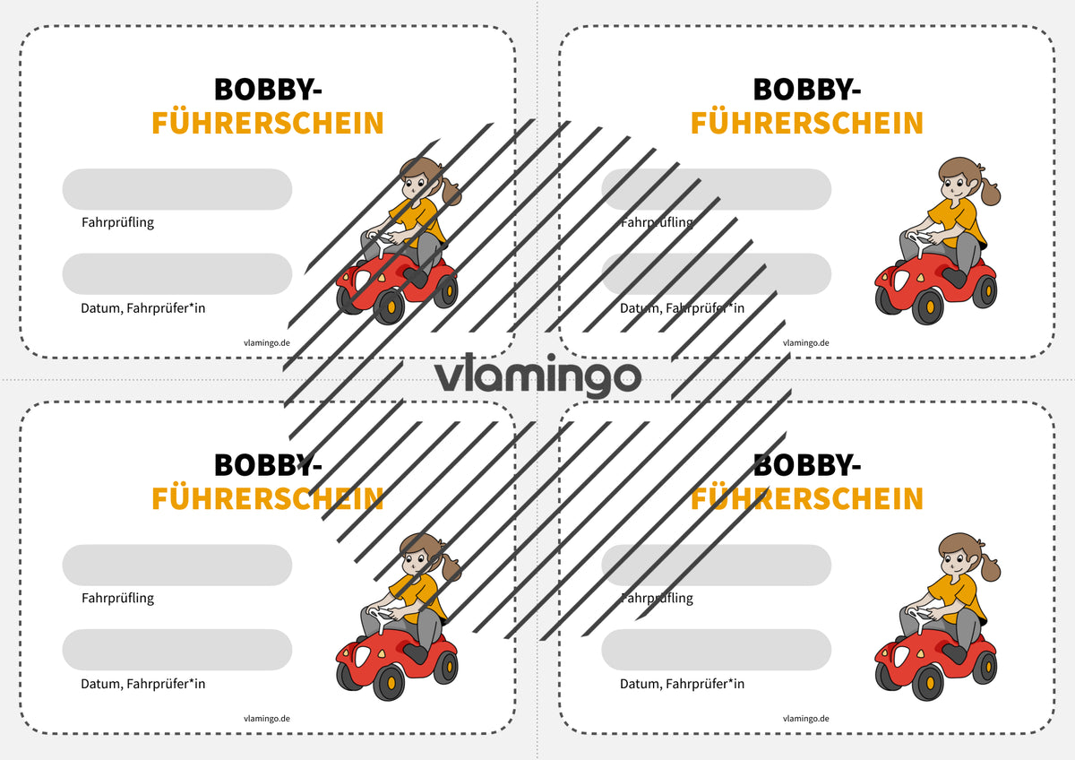 Bobby-Führerschein: Rutschauto fahren in der Sporthalle