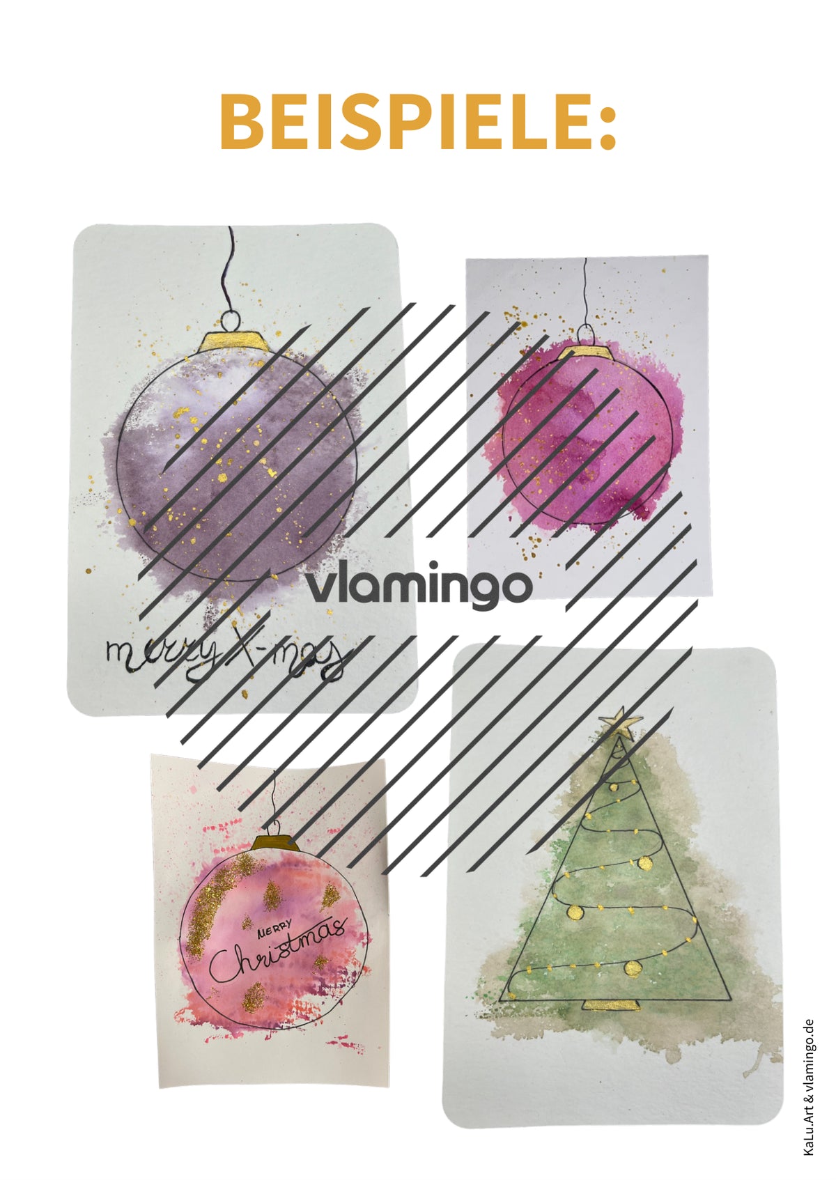Christmas Cards: Bastelanleitung für den Kunstunterricht