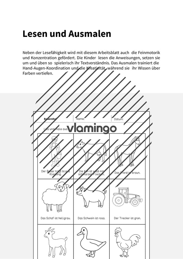 de deutsch bauernhof lesen und ausmalen 2 002