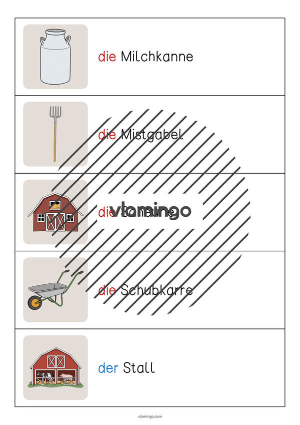 de deutsch bauernhof vokabelschleichdiktat 007