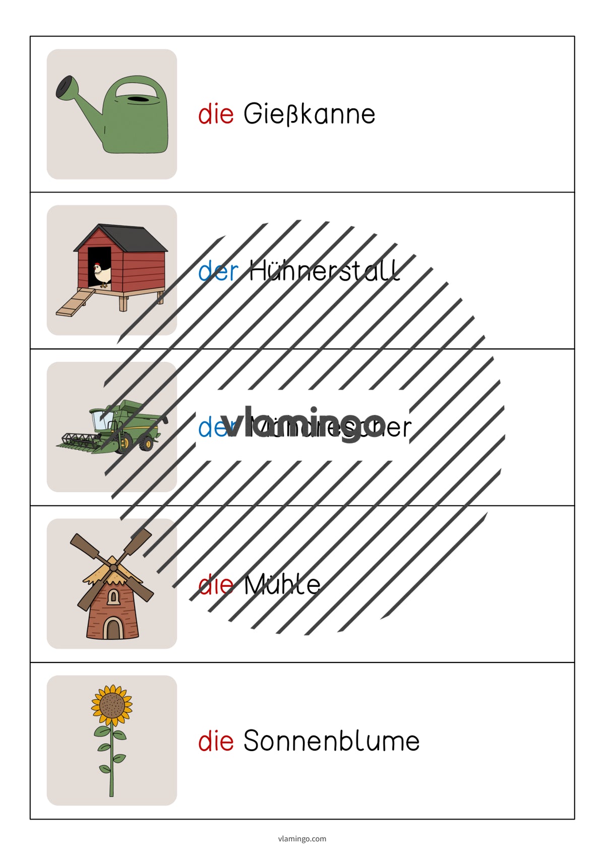 de deutsch bauernhof vokabelschleichdiktat 009