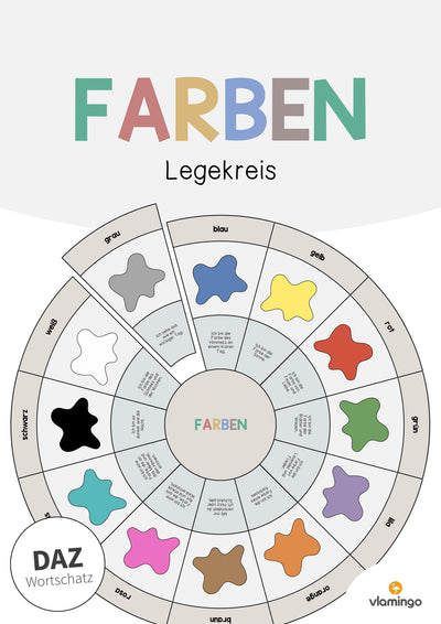 Farben: Legekreis (Unterrichtsmaterial für den DaZ-, DaF- und Deutschunterricht)